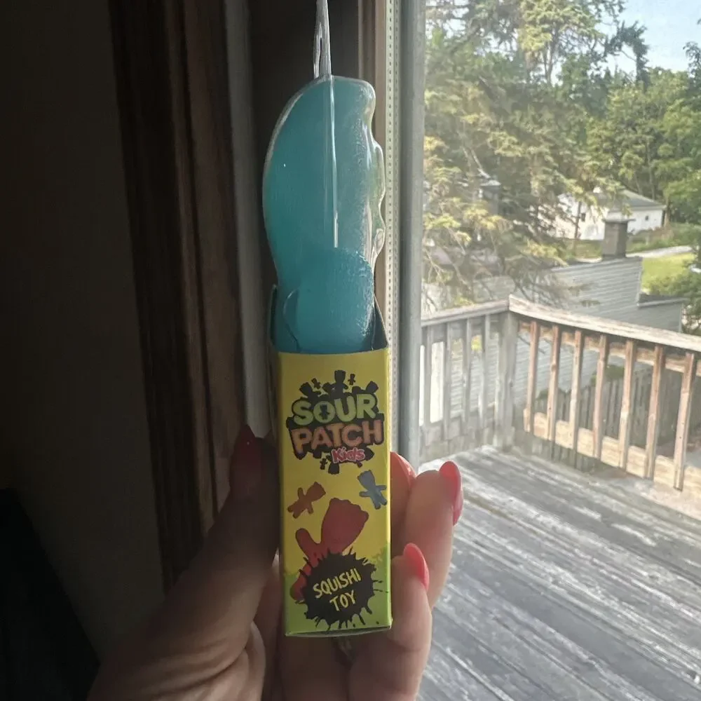 NEW SCENTED SOUR PATCH KIDS SQUISH TOY SQUISHY Blue Raspberry SCENT Smell 5”